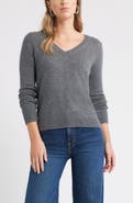 Caslon® Cashmere V-Neck Sweater