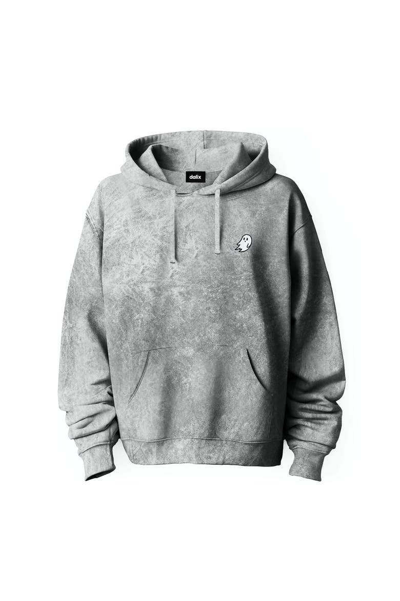Ghost Embroidered Washed Hoodie, Main, color, Gray