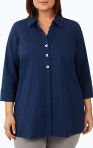 Foxcroft Pamela Non-Iron Stretch Tunic Blouse