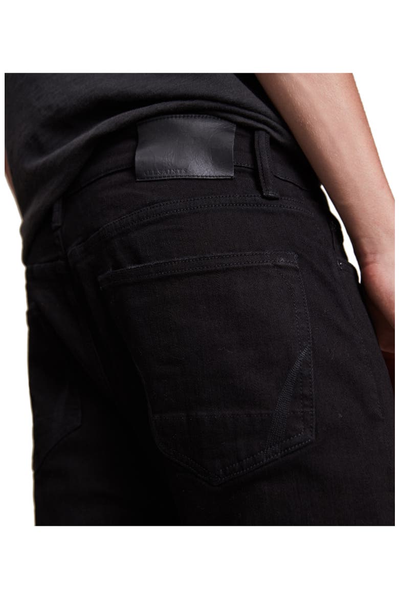Damaged Cigarette Skinny Jeans, Alternate, color, BLACK