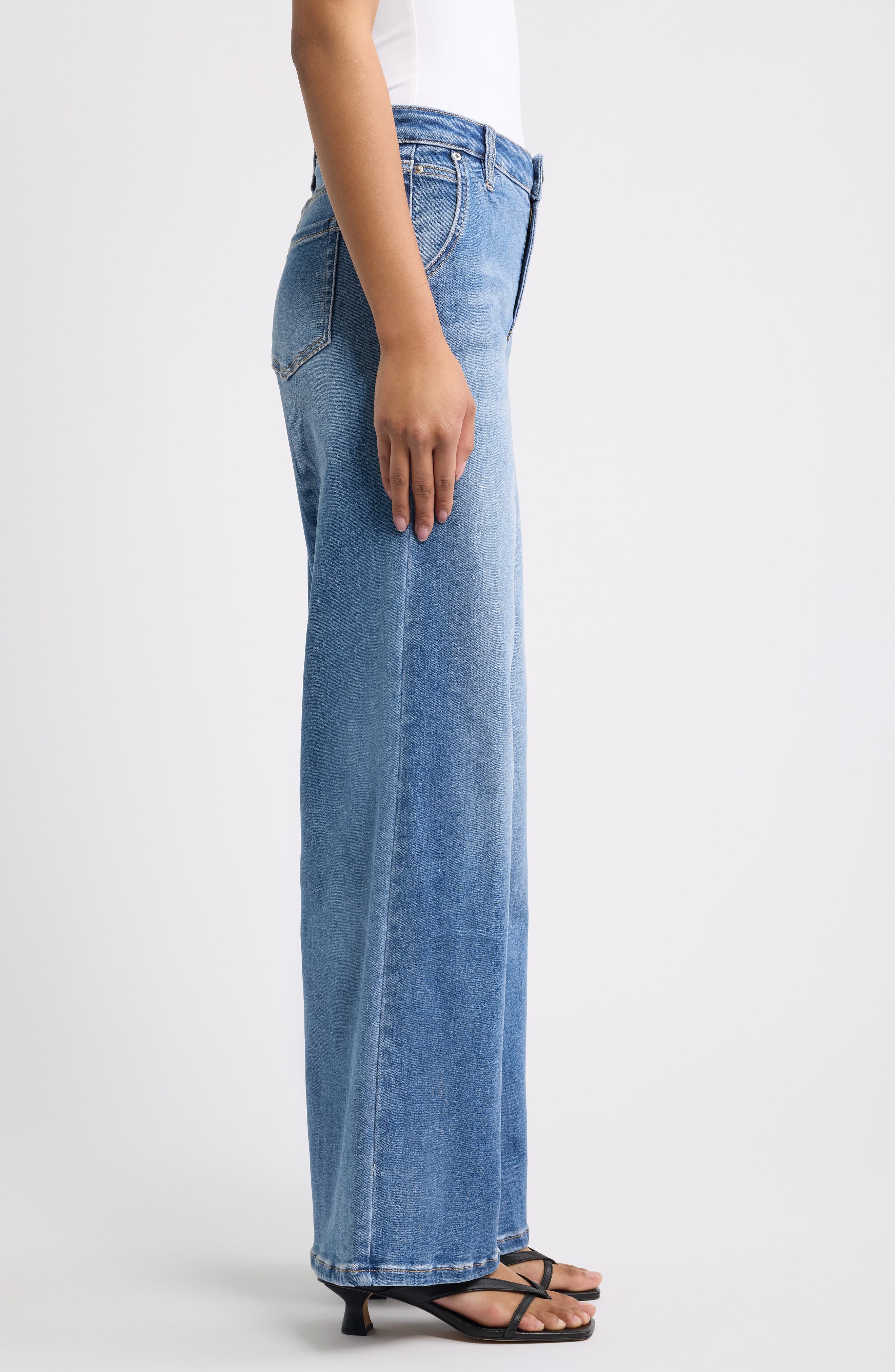 YMI Bella Slanted Pocket Wide Leg Jeans (Women) | Nordstrom