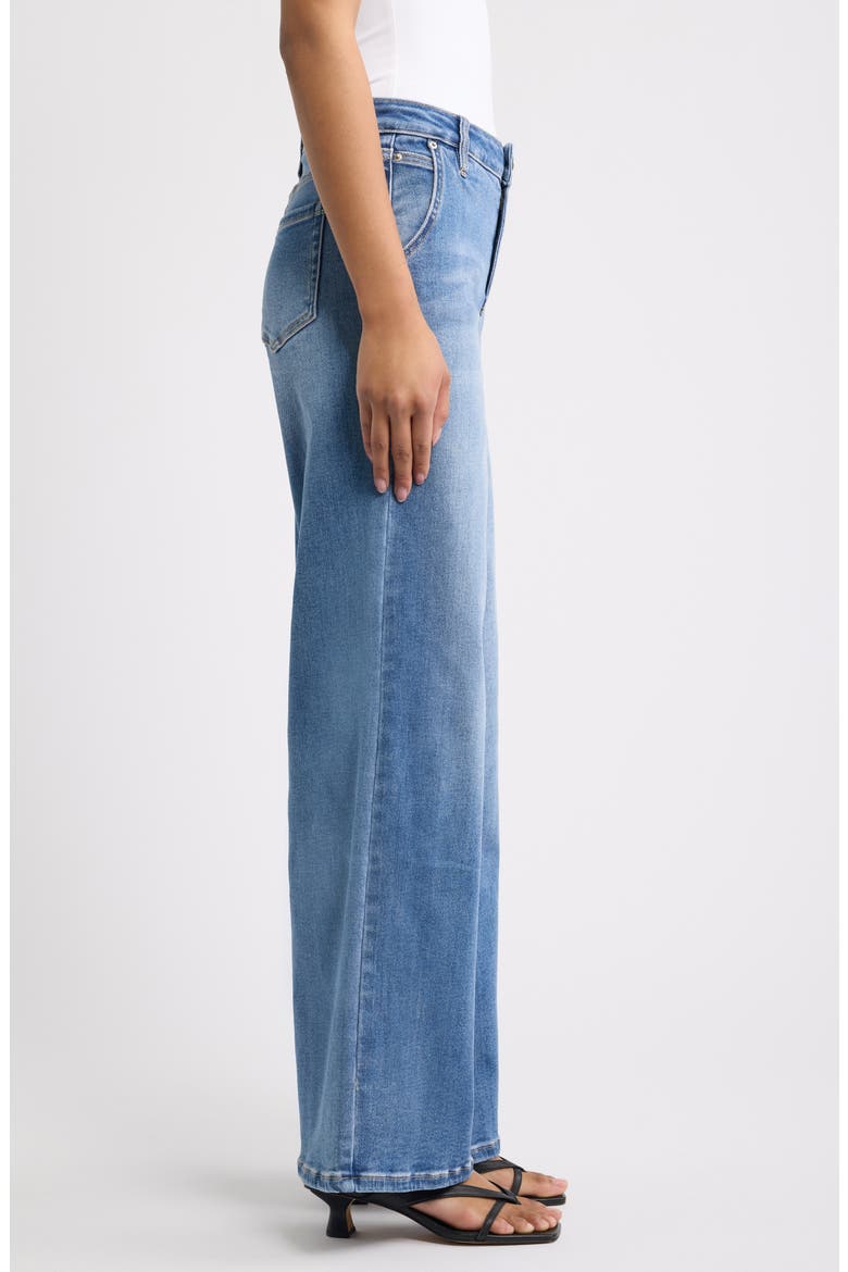 Bella Slanted Pocket Wide Leg Jeans, Alternate, color, 08M MEDIUM WASH