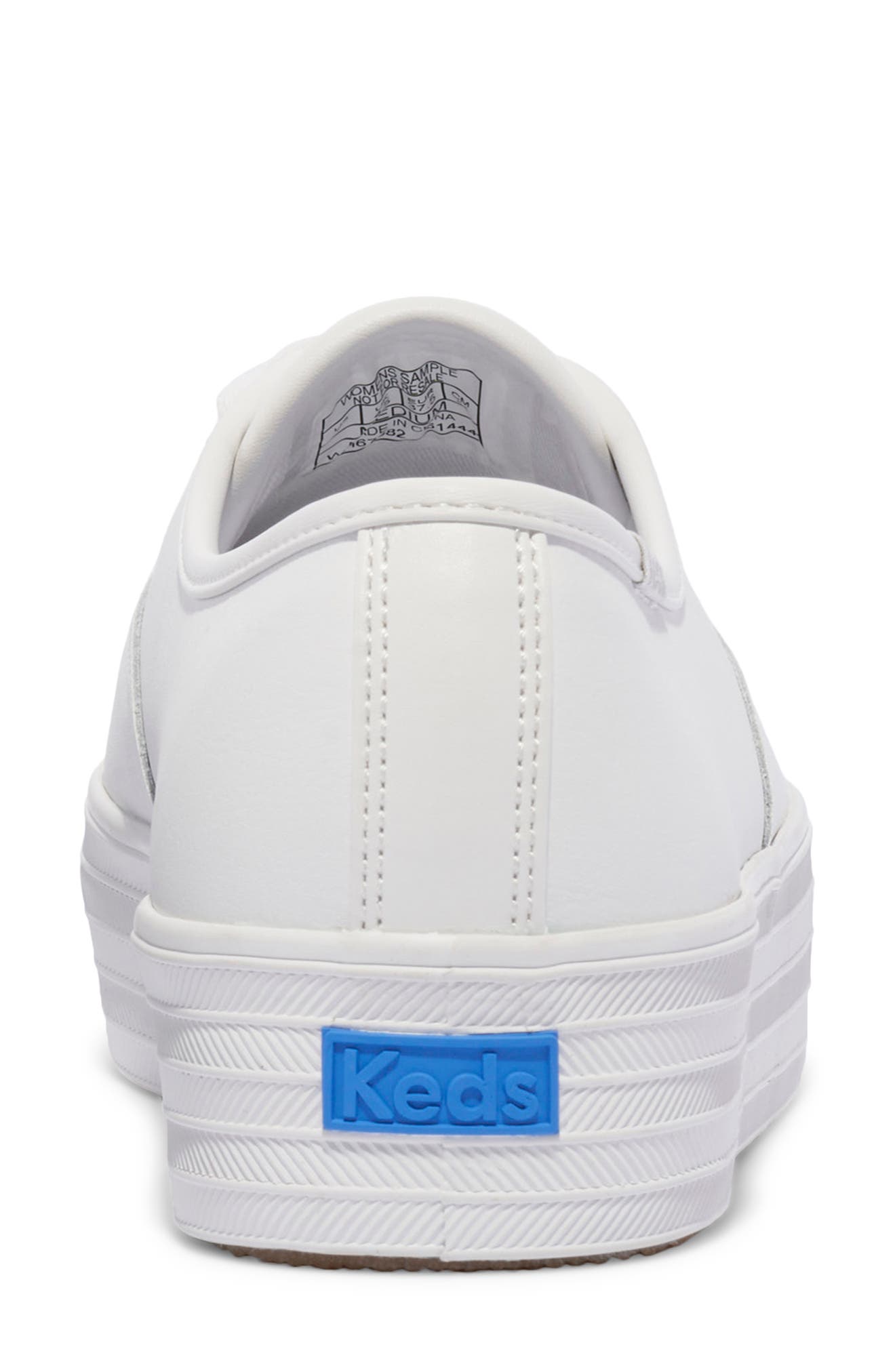Keds<sup>®</sup> Point Leather Sneaker, Alternate, color, White Leather