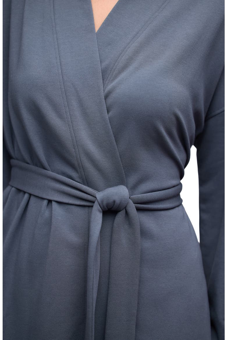 Brushed Luxe Lounge Robe, Alternate, color, SLATE BLUE