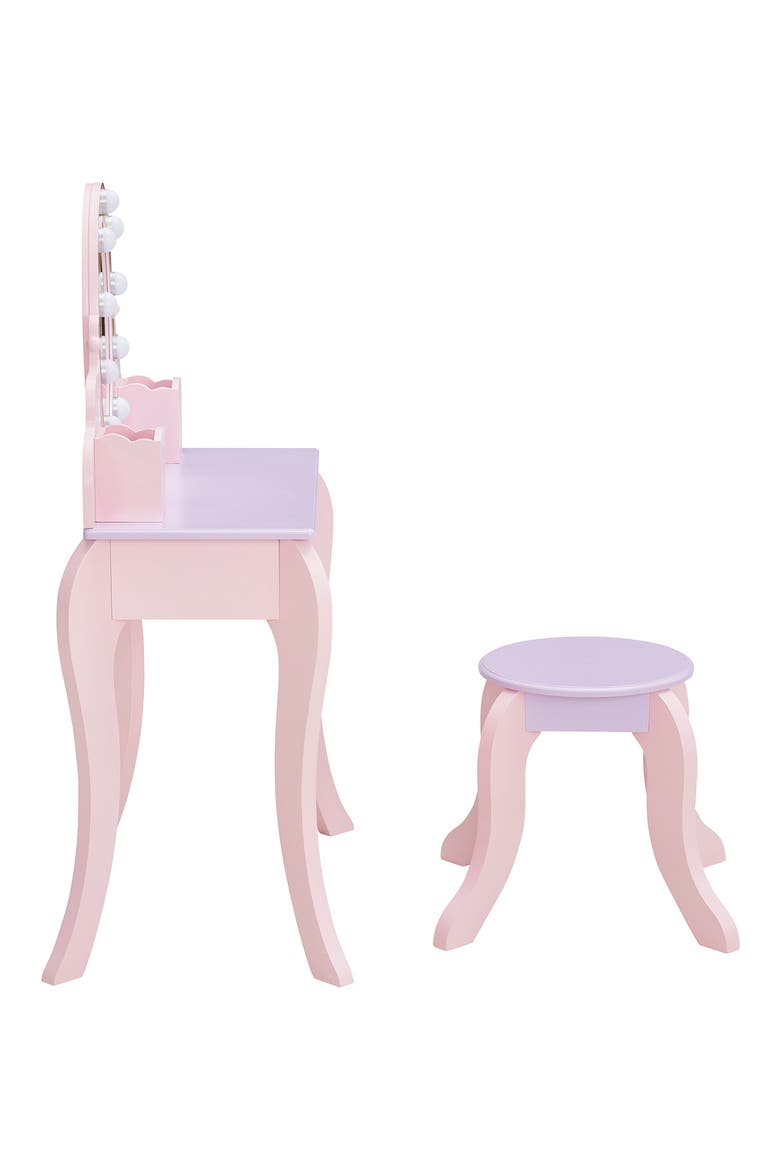 Fantasy Fields Little Princess Rapunzel Vanity Play Set with LED Mirror, Alternate, color, PINK