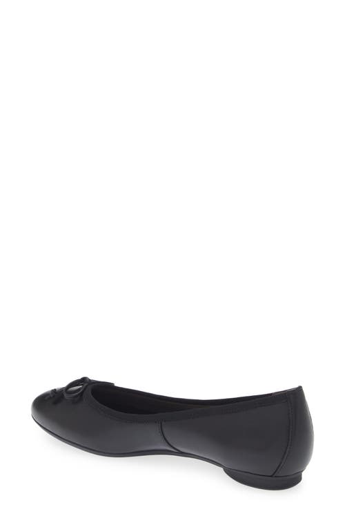 Paul Green Ursula Ballet Flat In Black Soft Nappa
