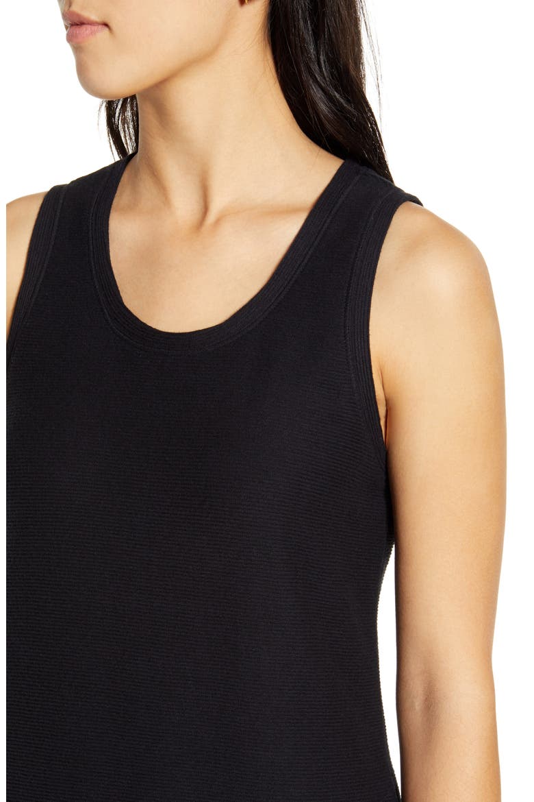 Sleeveless Ruffle Hem Dress, Alternate, color, BLACK