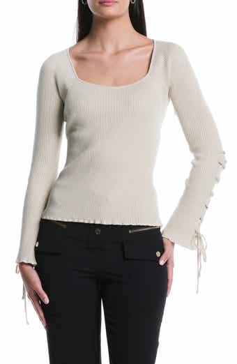 Laundry by Shelli Segal Tie Sleeve Sweater