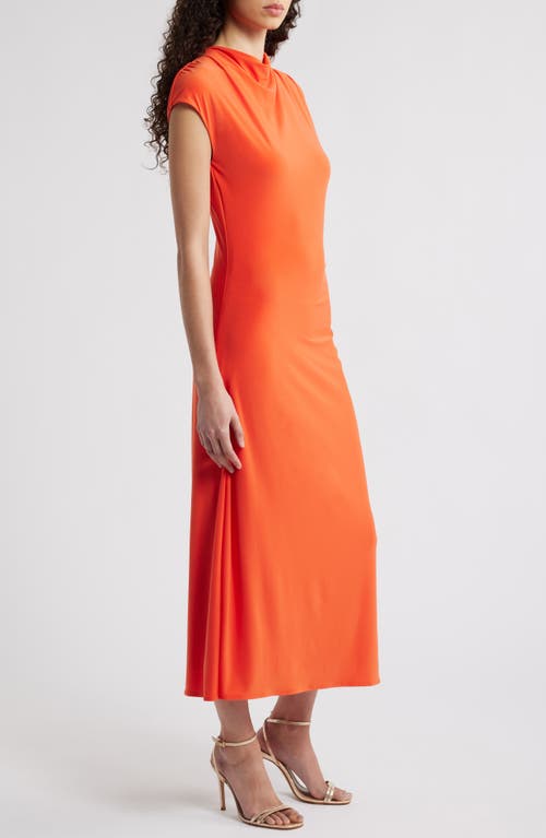 Chelsea28 High Neck Sheath In Orange Spice