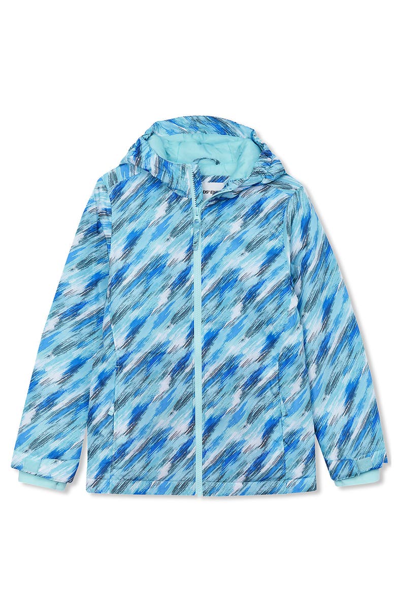 Kids Husky Winter Jacket, Main, color, Aqua Splash Brush