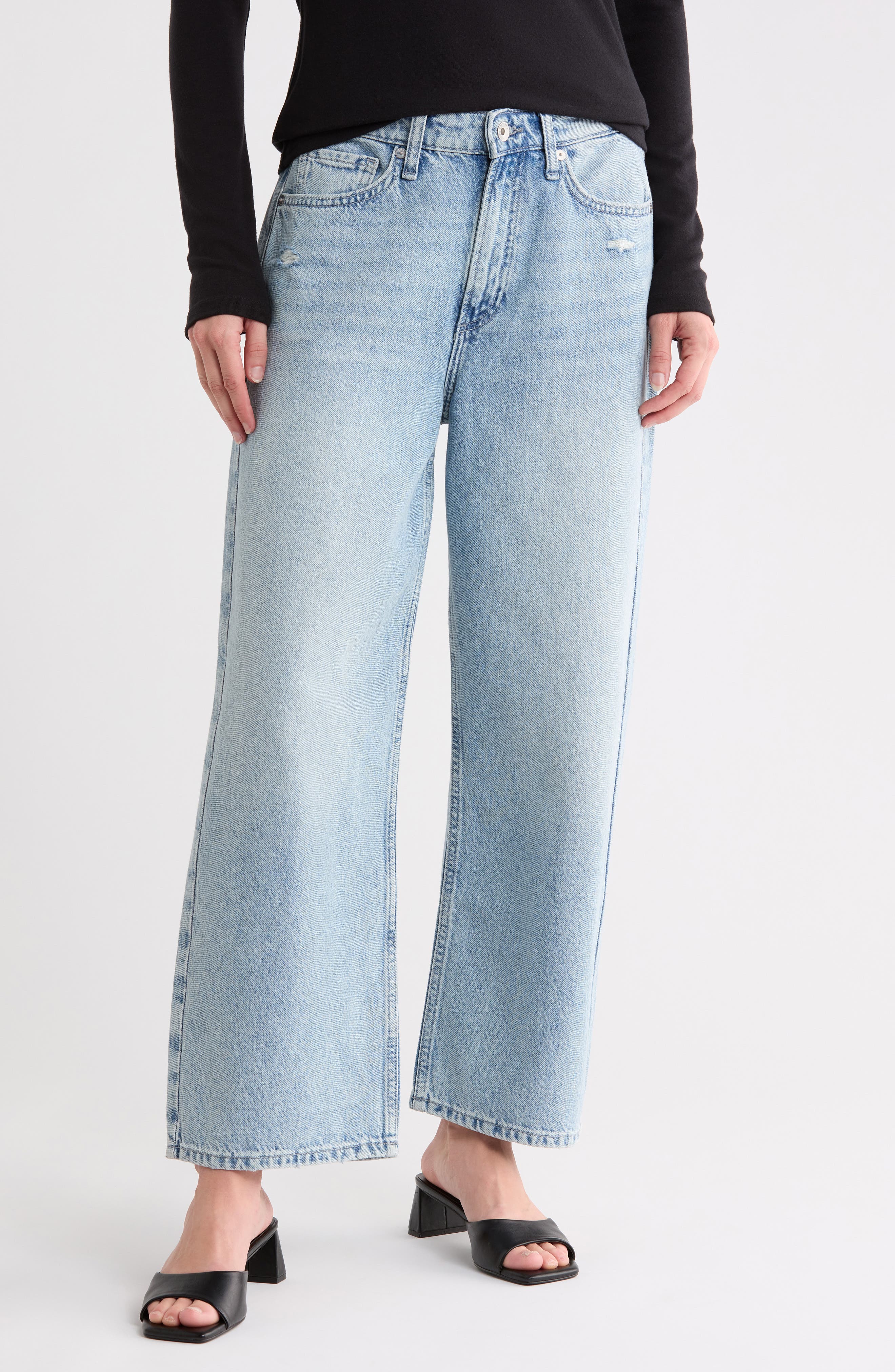 Lori Mid Rise Nonstetch Crop Jeans