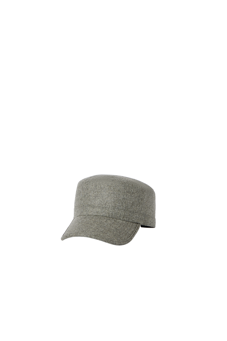 Virgin wool flannel field cap, Alternate, color, Military