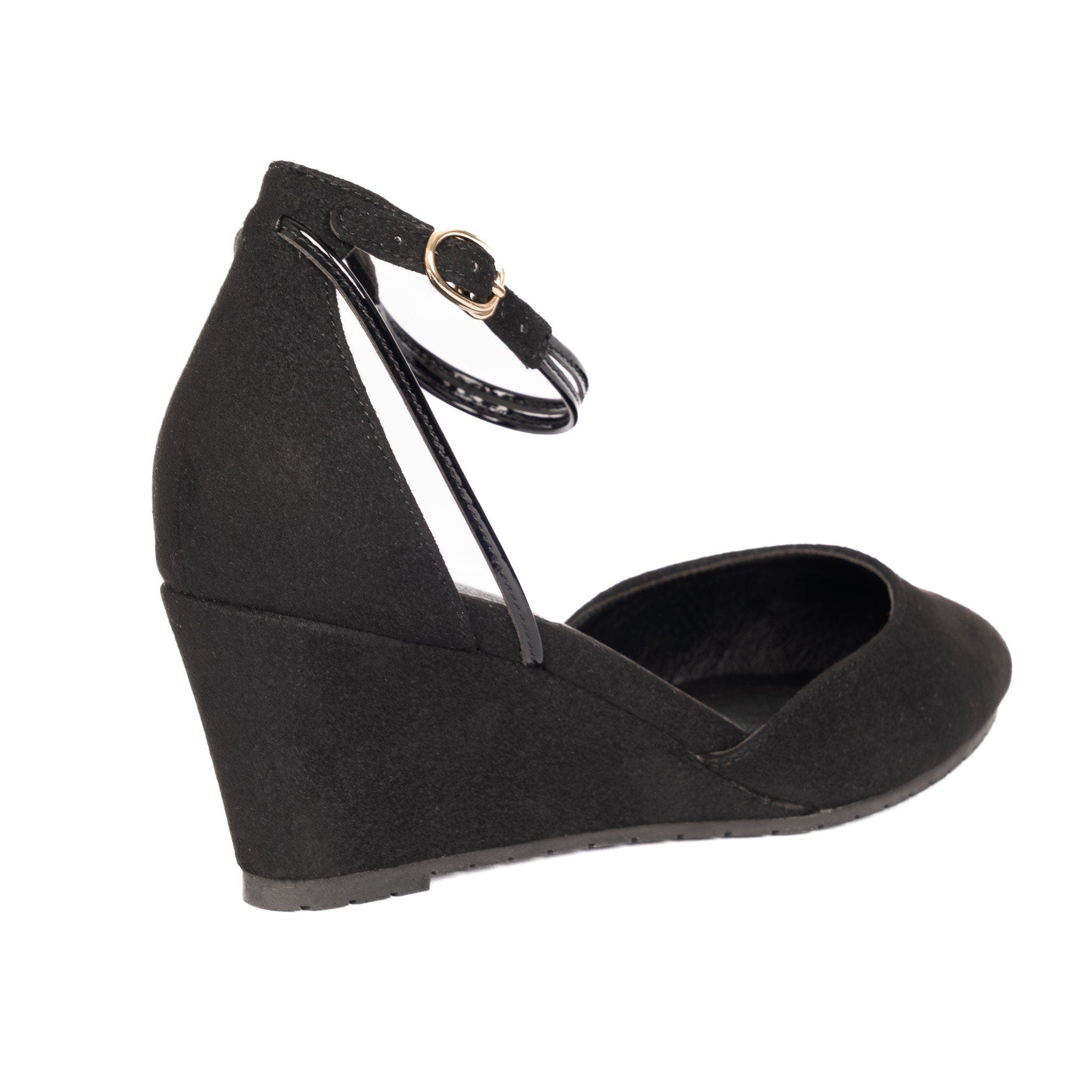 Steffie's Landmark Wedge Heel, Alternate, color, Space Black