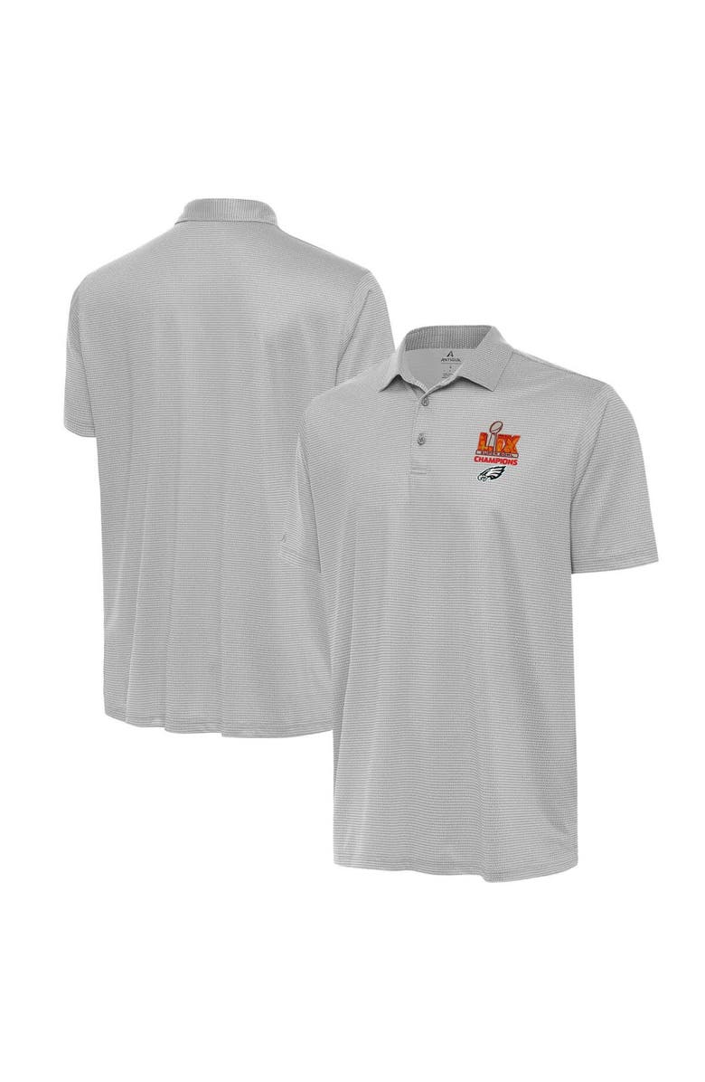 ANTIGUA Men's Antigua White/Gray Philadelphia Eagles Super Bowl LIX Champions Rings Polo, Main, color, White