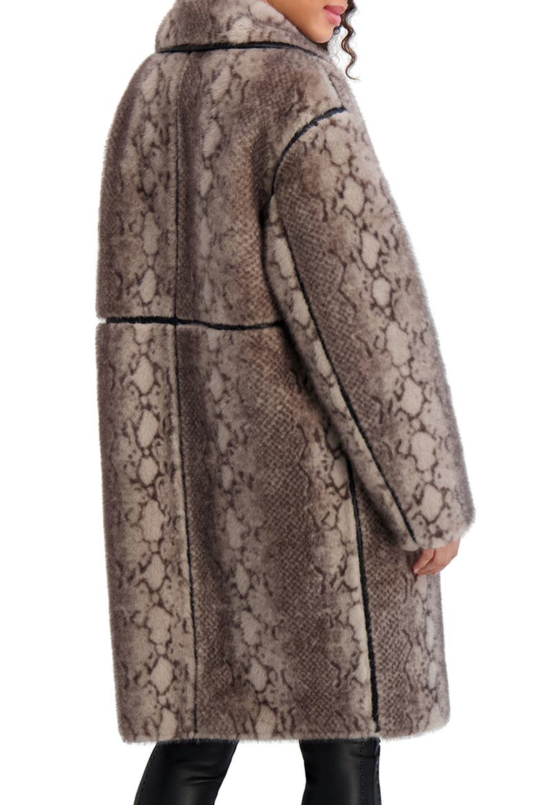 Faux Fur Jacket, Alternate, color, MED GREY