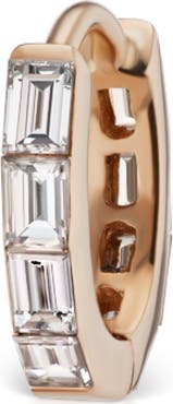 MARIA TASH Invisible Set Baguette Diamond Eternity Hoop Earring