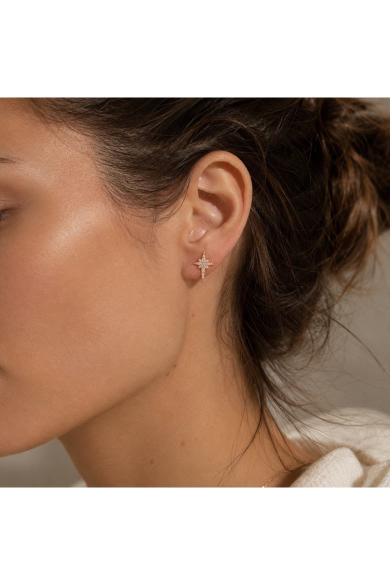 Northern Star Sterling Silver Stud Earring, Alternate, color, Rose gold