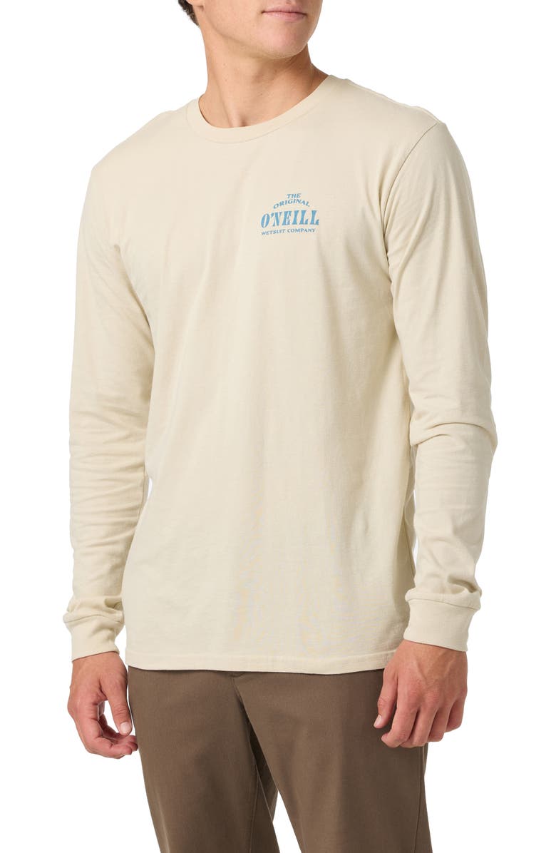O'Neill Wedges Graphic Long Sleeve T-Shirt, Alternate, color, Light Khaki