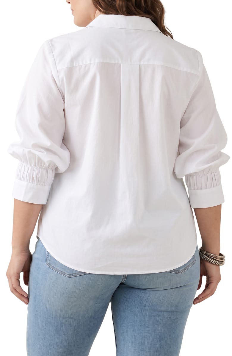 Liverpool Los Angeles Adjustable Sleeve Shirt, Alternate, color, White