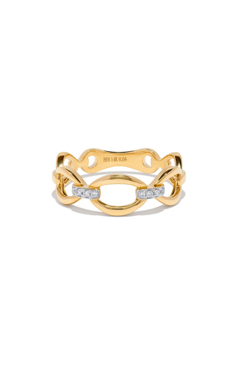 H.J. Namdar Alternating Diamond Link Ring, Main, color, 14K Yellow Gold