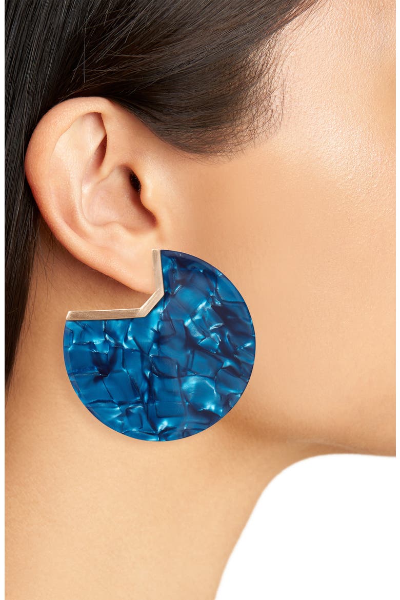 Kai Earrings, Alternate, color, RSG NAVY BLUE ACETATE