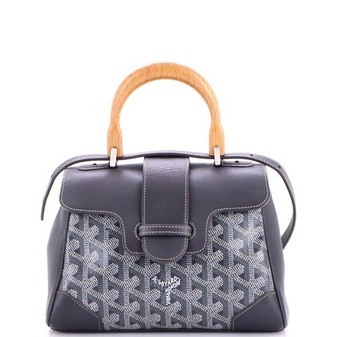 Saigon Top Handle Bag Coated Canvas With Leather Mini