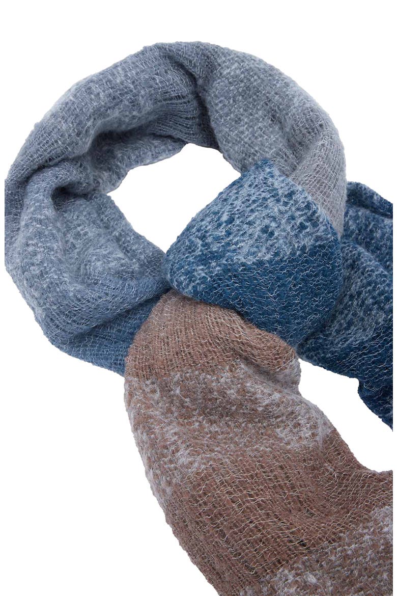 Gradient Stripe Fringe Scarf, Alternate, color, BLUE