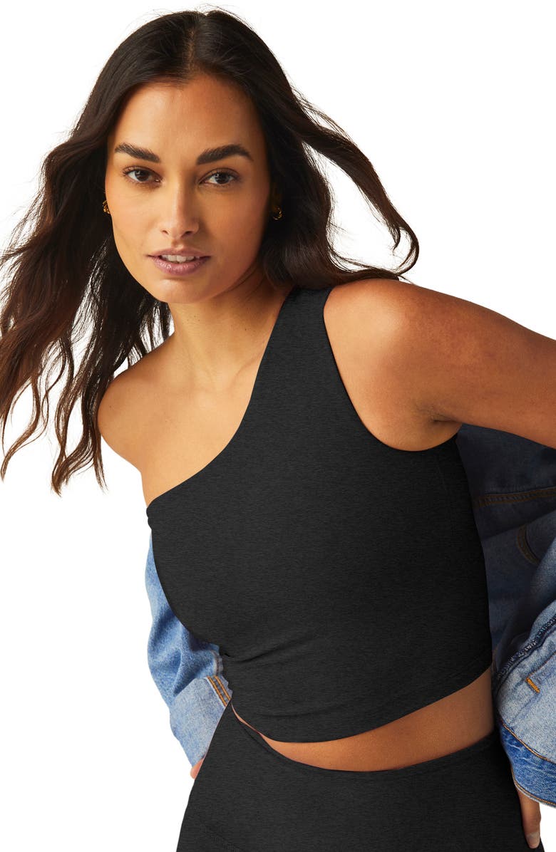 Beyond Yoga Space Dye One Up Asymmetric Crop Tank Top, Alternate, color, 