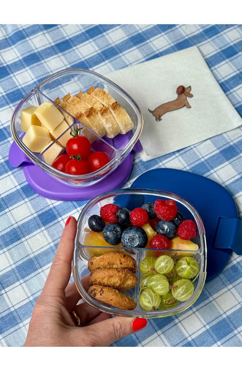 Yumbox Snack Bowl with Leakproof lid, Alternate, color, Navy Blue