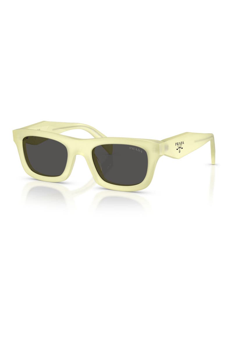 50mm Pillow Sunglasses, Alternate, color, FROSTED VANILLA / DARK GREY