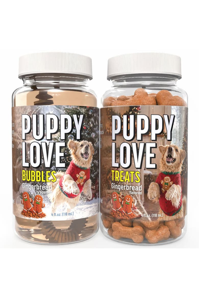 Puppy Love Gingerbread Scented Bubbles, Main, color, Multicolored