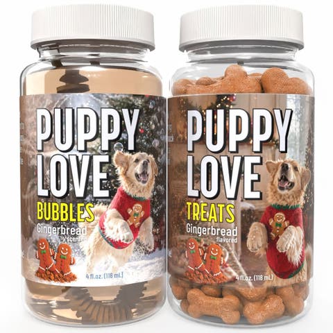 Puppy Love Gingerbread Scented Bubbles