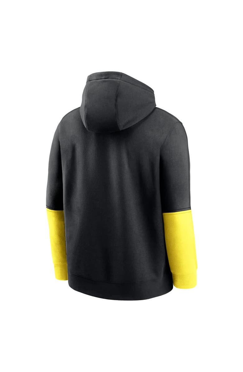 Nike Men's Nike Black/Yellow Oregon Ducks 2024 Sideline Club Pullover Hoodie, Alternate, color, 