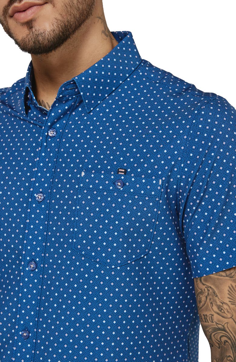 7 Diamonds Lexter Short Sleeve Button-Up Shirt, Alternate, color, 
