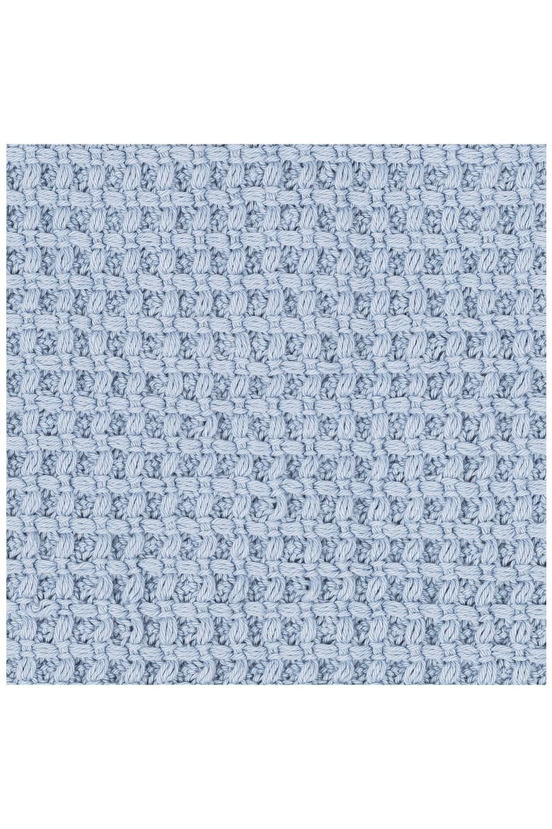 Chatham Waffle Cotton Blanket, Alternate, color, HAZY BLUE