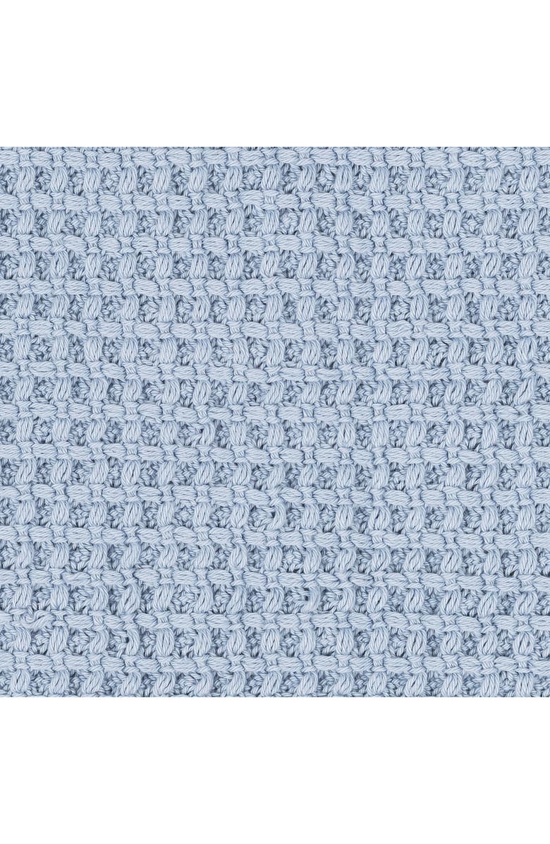 Matouk Chatham Waffle Cotton Blanket, Alternate, color, Hazy Blue