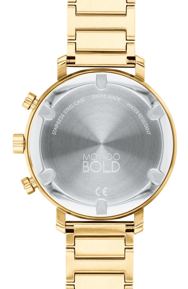 Movado Bold Evolution Chronograph Bracelet Watch, 38mm, Alternate, color, Gold