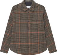 Les Deux Kody Houndstooth Wool Blend Overshirt