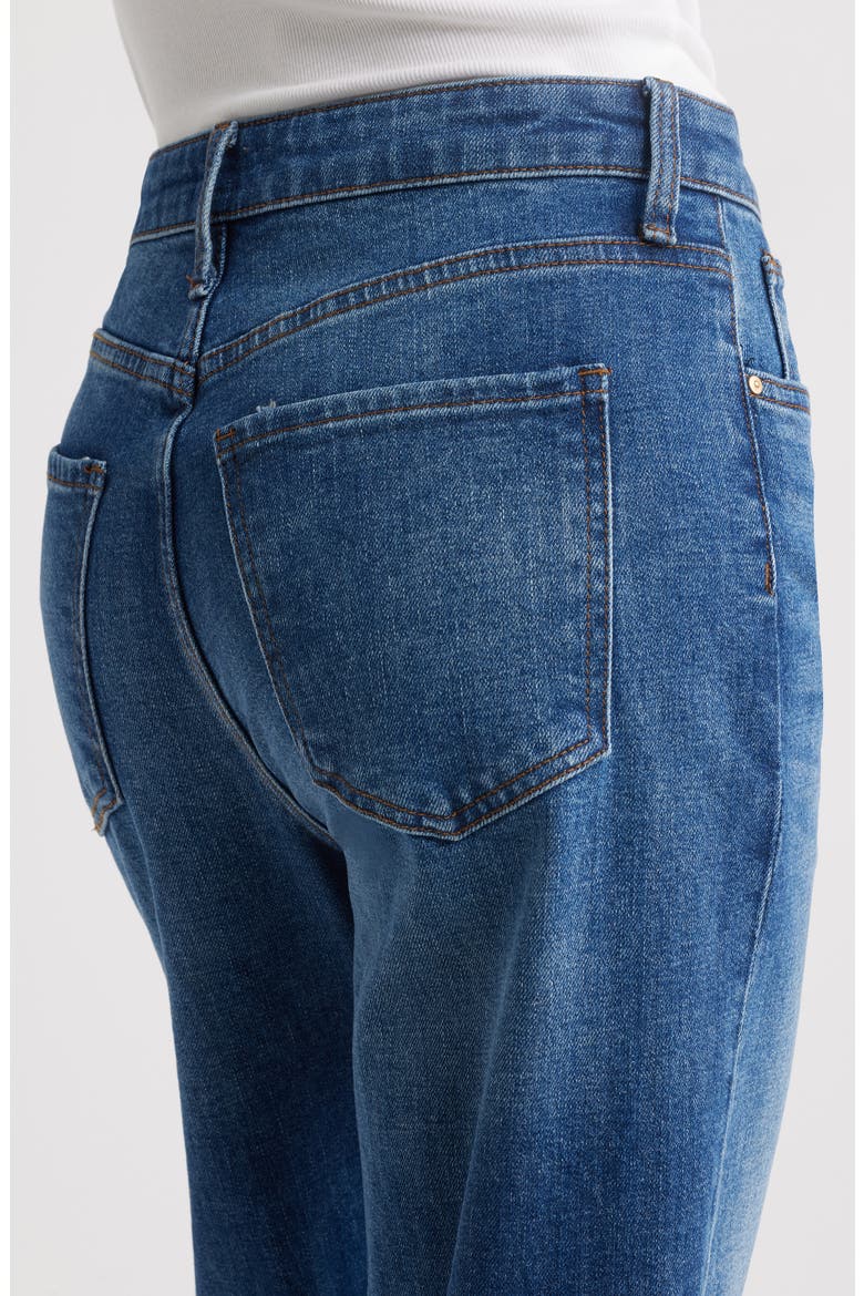 Sienna Cuffed High Waist Wide Leg Jeans, Alternate, color, ALERT