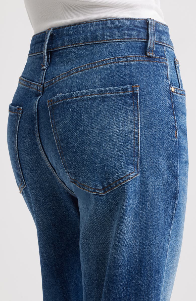 KUT from the Kloth Sienna Cuffed High Waist Wide Leg Jeans, Alternate, color, Alert