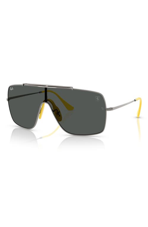 Ray Ban Ray-ban 56mm Scuderia Ferrari Wrap Shield Sunglasses In Gunmetal