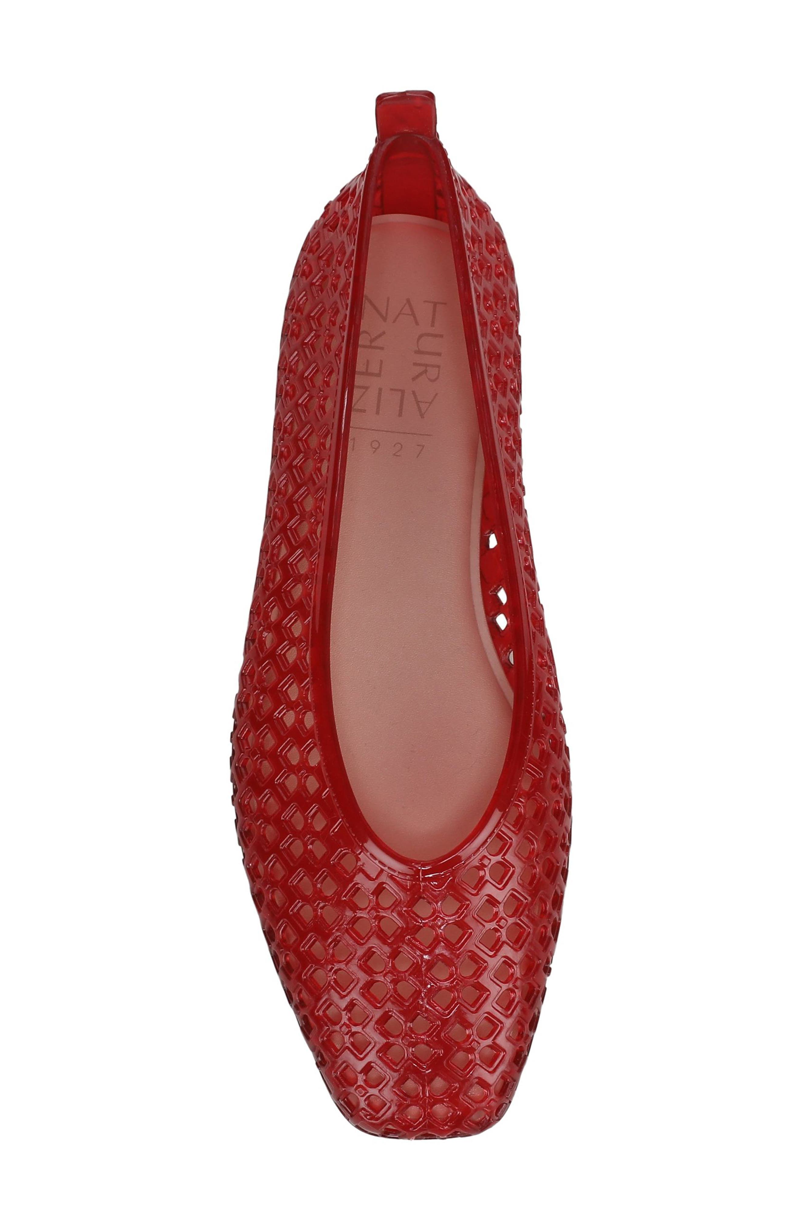 Carla Jelly Flat, Alternate, color, HEARTS FLAME RED