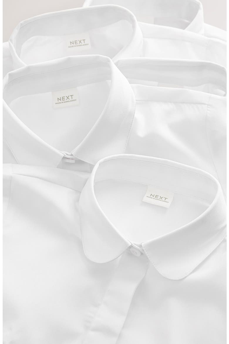 Kids' 5-Pack Regular Fit Button-Up Shirts, Alternate, color, WHITE