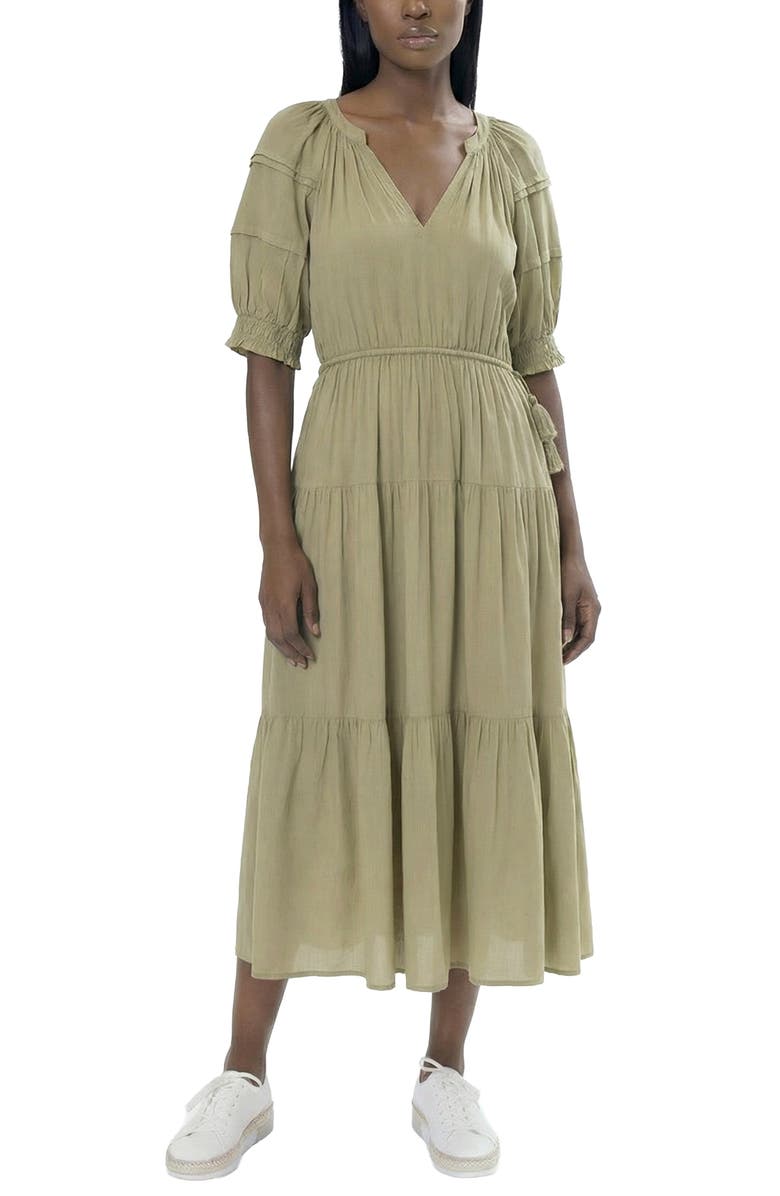 AREA STARS Side Tie Dress, Main, color, Green