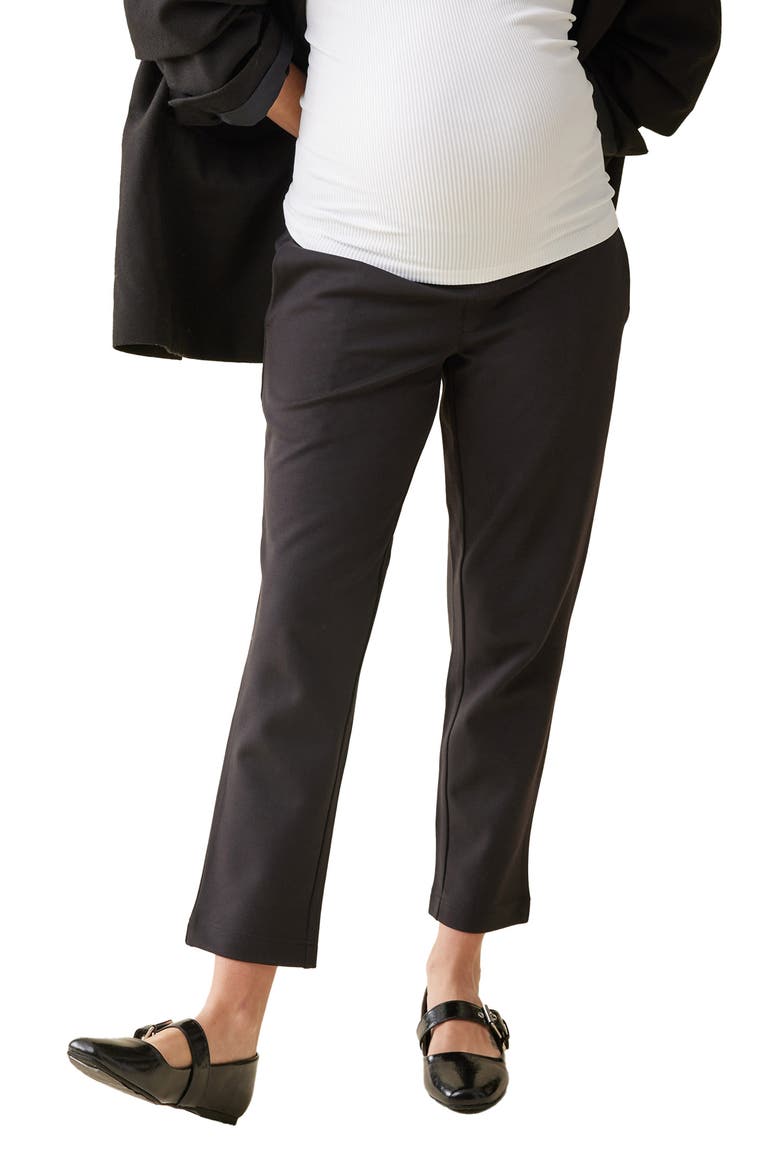Essential Ponte Maternity Pants, Main, color, BLACK