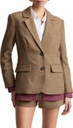 Avec Les Filles Relaxed Blazer with Shirt Insert
