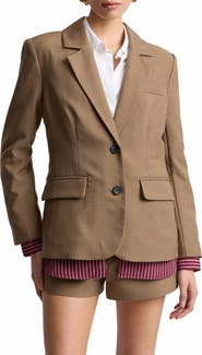 Avec Les Filles Relaxed Blazer with Shirt Insert