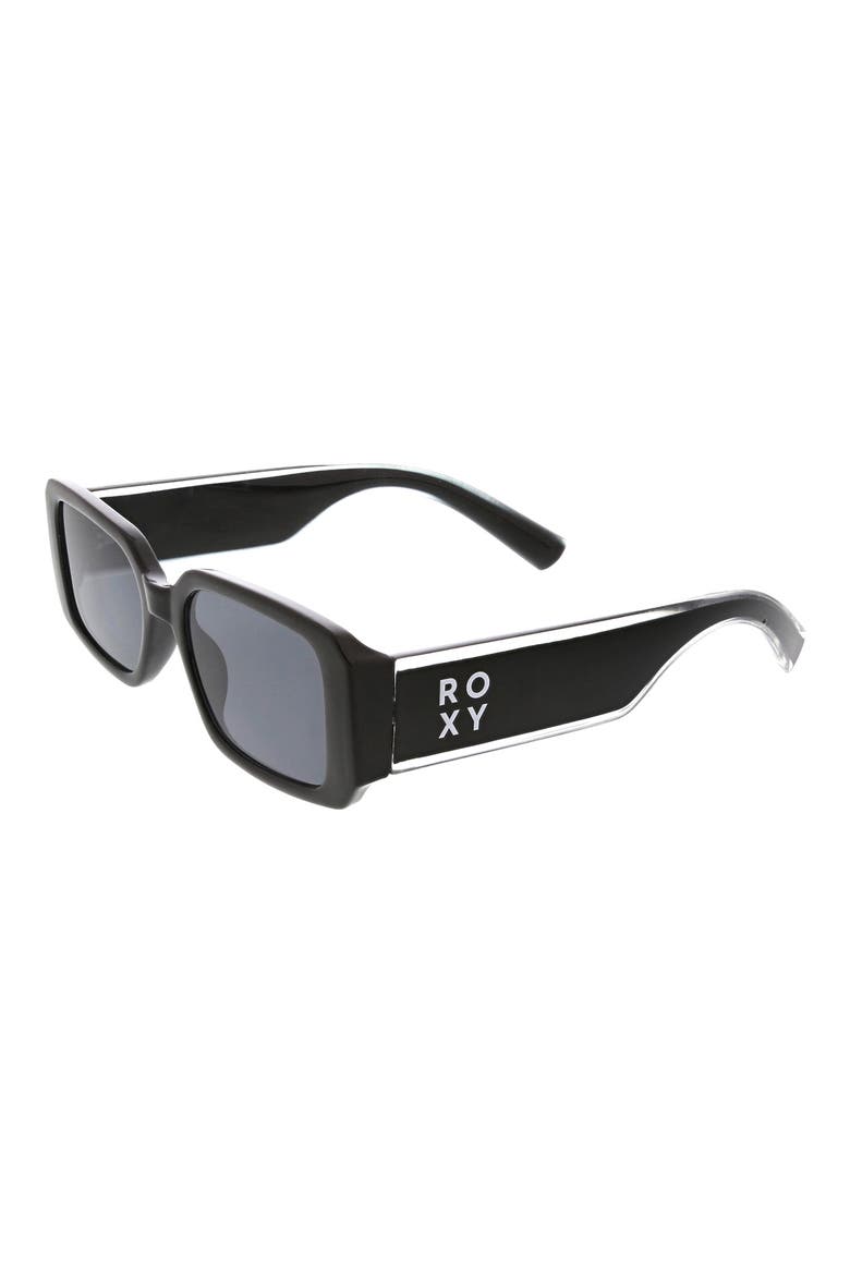50mm Rectangular Sunglasses, Main, color, BLACK