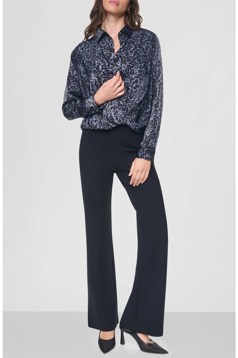 Print Twist Front Shirt, Alternate, color, MOONLIT LEOPARD