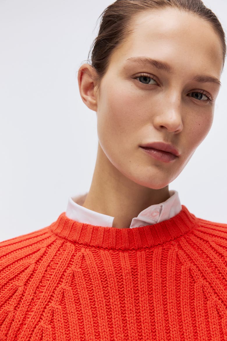Rib-knit Jumper, Alternate, color, Bright red